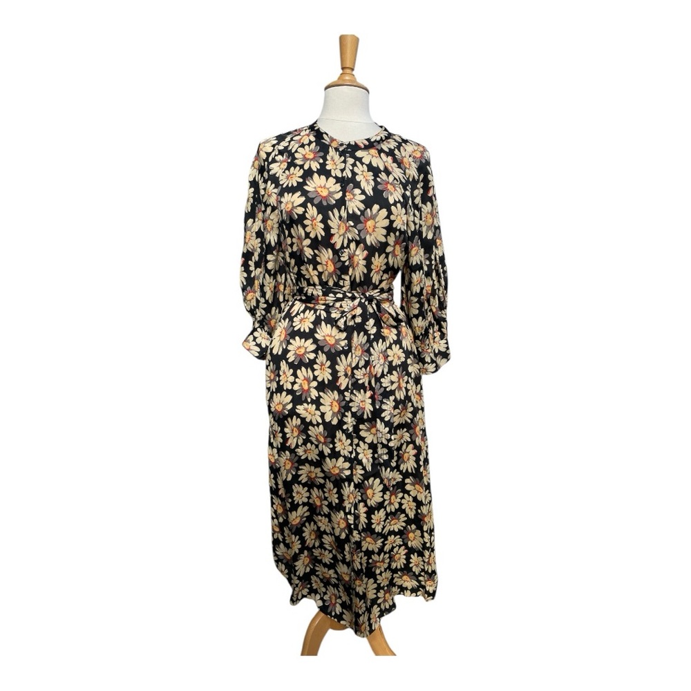 The Great The Herd Dark Floral Midi Dress Size Medium